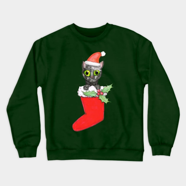 Christmas cat Crewneck Sweatshirt by Bwiselizzy